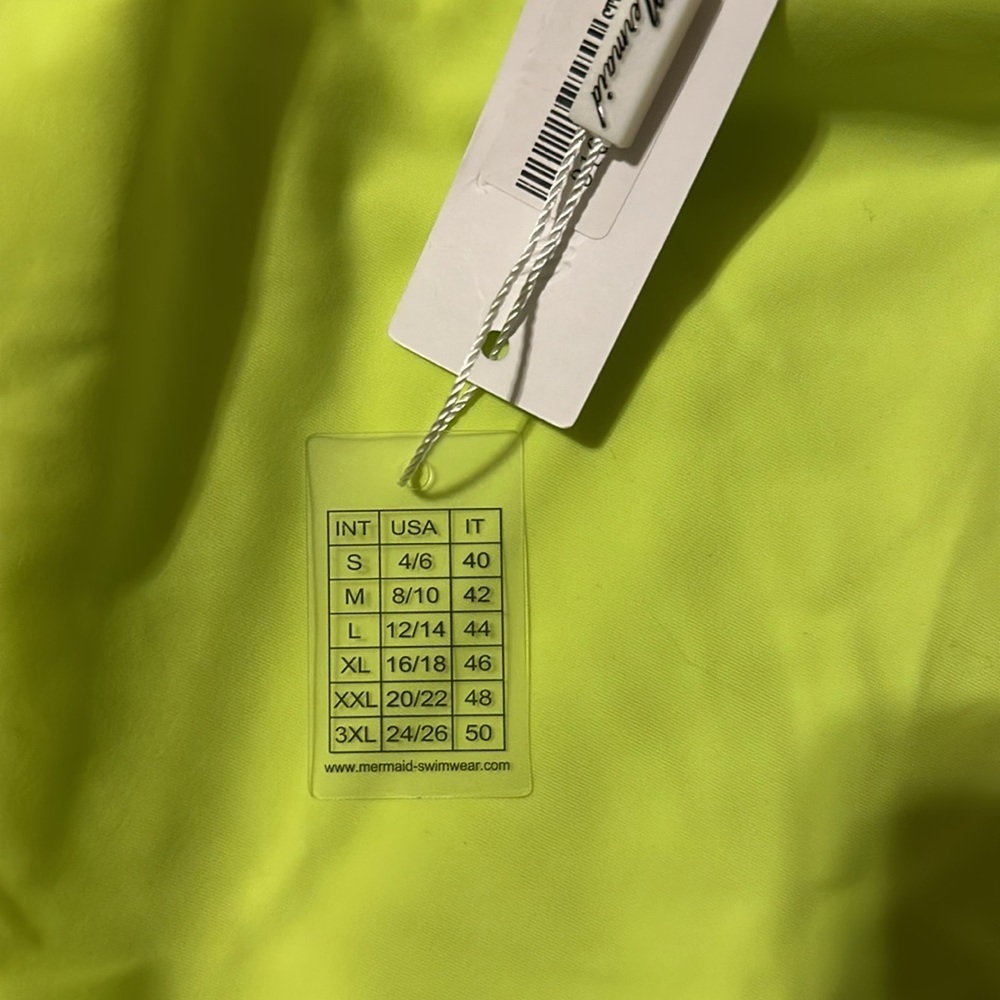 NWT mermaid swimwear neon one piece L - Picture 6 of 9